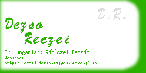 dezso reczei business card